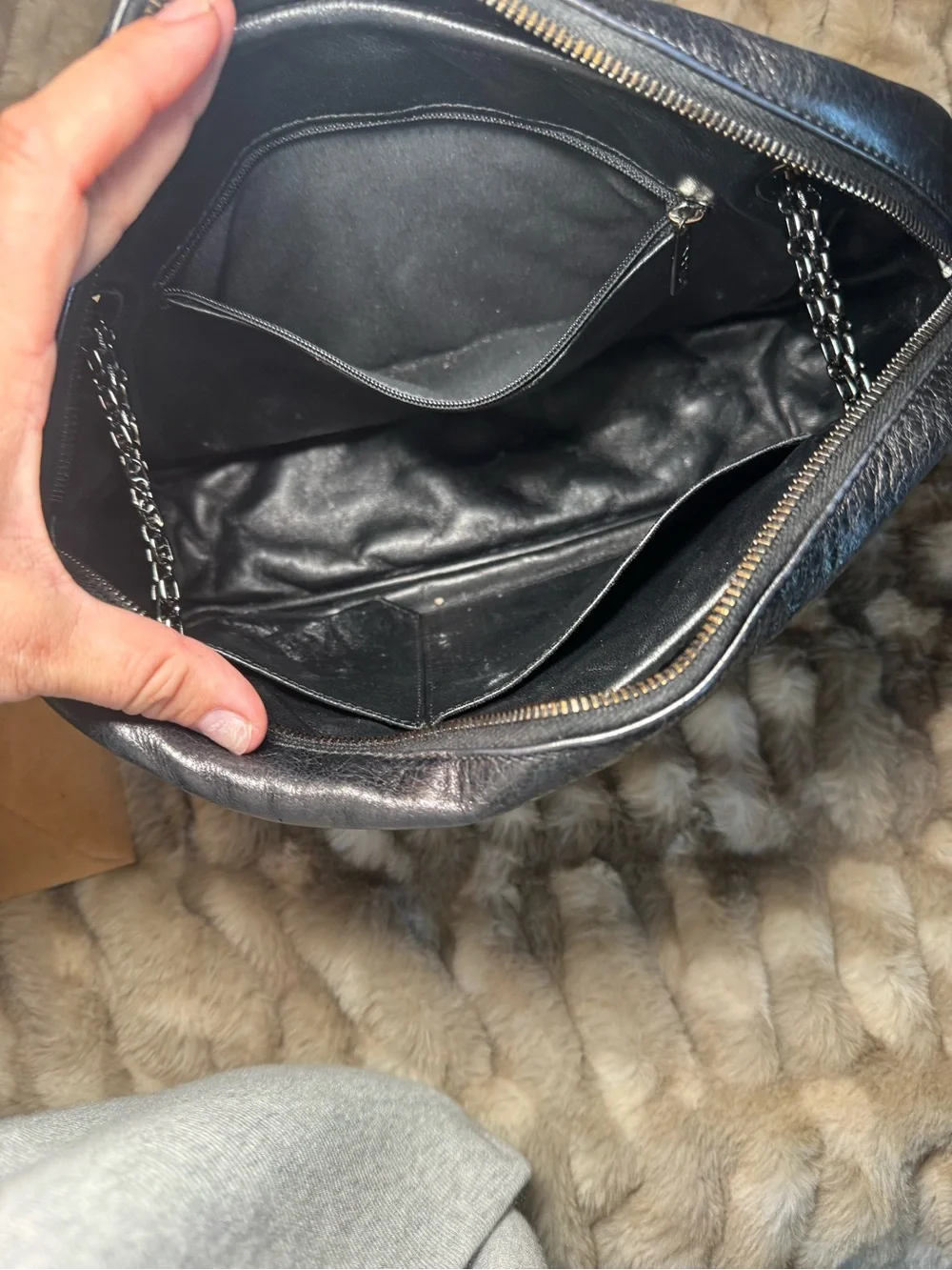 Authentic CHANEL 2.55 Reissue Medium Camera Bag Black Aged Calfskin Ruthenium
